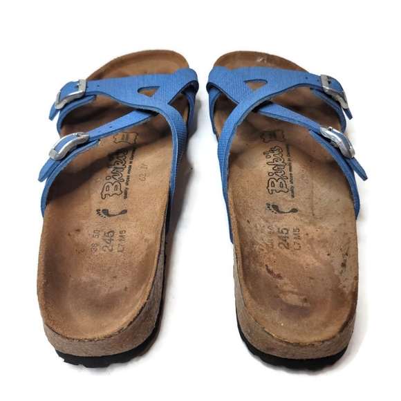 Birkenstock mayari blue sandals. Size 7 women's medium/narrow width. - Picture 2 of 9
